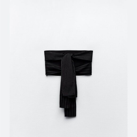 Strapless multi-positional tie crop top from Zara - Picture 7 of 8